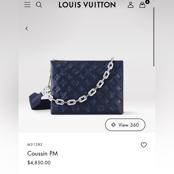 NEW Louis Vuitton Coussin PM Navy M21282 - Picture 16 of 16